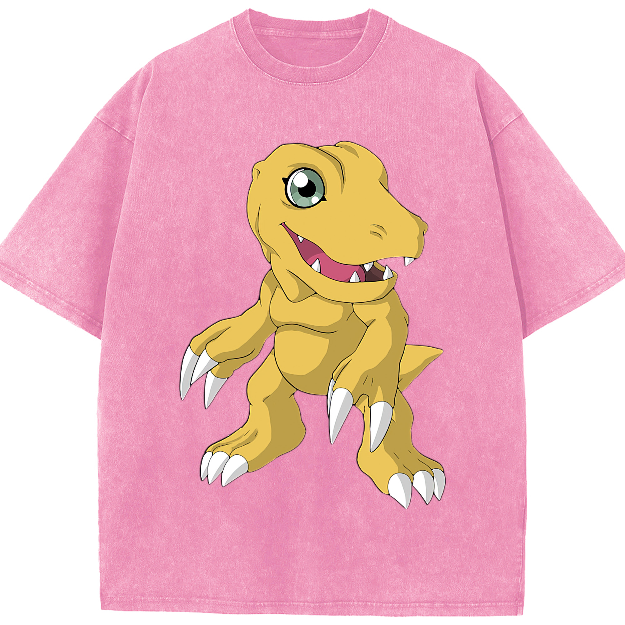（画像用） Digimon デジタルモンスター/デジモン 綿100% ヴィンテージ風 半袖Tシャツ（フロントプリント）